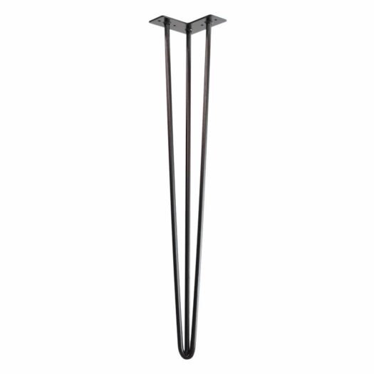Hairpin legs 710 mm 3-stangen schwarz gedreht