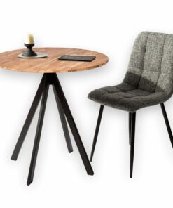 Tischgestell Alois Eichenplatte und Stuhl
