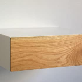 Minimalistischer Schwebender Nachttisch - Holz