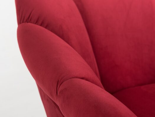 Sessel Blume in Farbe Preiselbeere in Details
