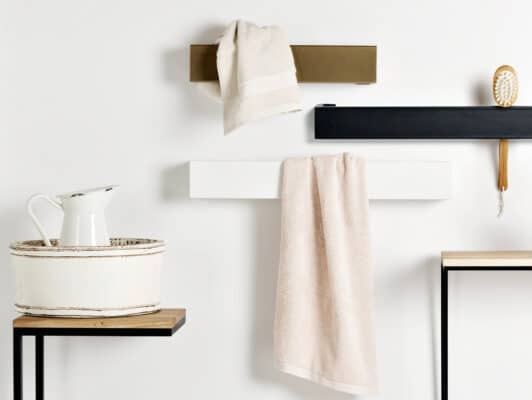 Handtuchhalter in 3 Größen und Farben für dein Bad, hergestellt aus Metall