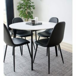Esstisch Caldo schwarze Tischbeine mit passenden Stühlen
