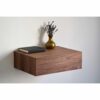 Schwebender Nachttisch minimalistisch Nuss Massivholz modern