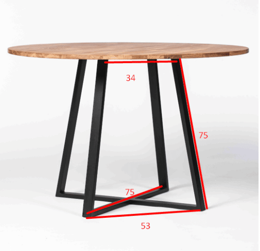 Maße Tischgestell Esstisch Breite Höhe Länge schwarz Metall