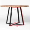 Maße Tischgestell Esstisch Breite Höhe Länge schwarz Metall neu