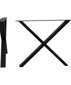 Tischbein für Esstisch aus Stahl in Schwarz pulverbeschichtet