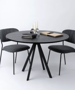 Alois runder Esstisch 110 cm nach schwarzem Design-Stil